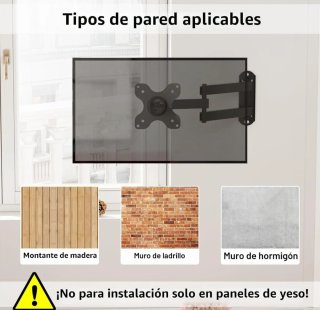 Soporte TV/Monitor Pared Negro