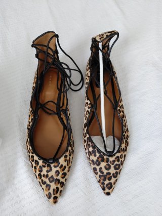Zapatos planos leopardo Zara Woman T40