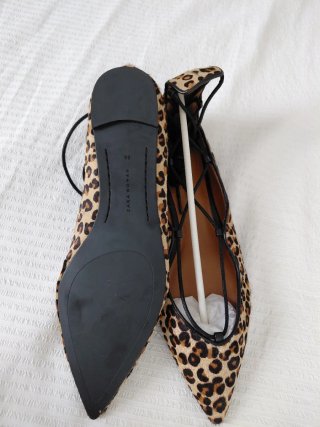 Zapatos planos leopardo Zara Woman T40