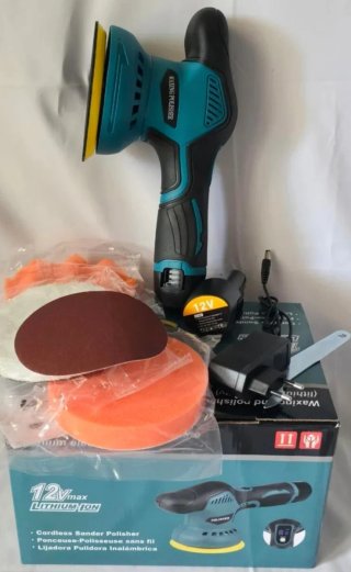Lijadora pulidora con accesorios