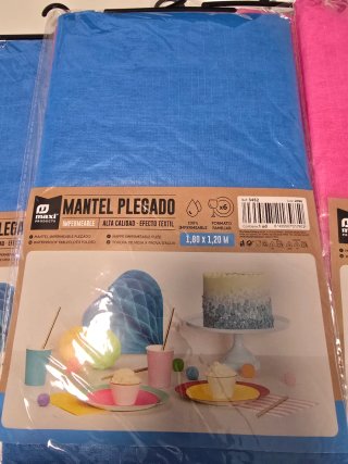 Manteles de papel para fiestas (Azul y Rosa)