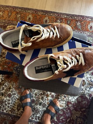 Golden Goose SuperStar Sneakers Marroni Nere