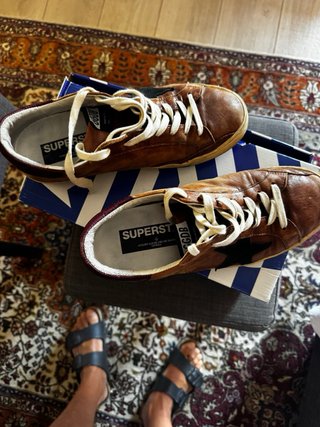 Golden Goose SuperStar Sneakers Marroni Nere