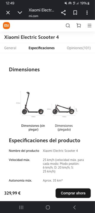 Patinete Eléctrico Xiaomi 4