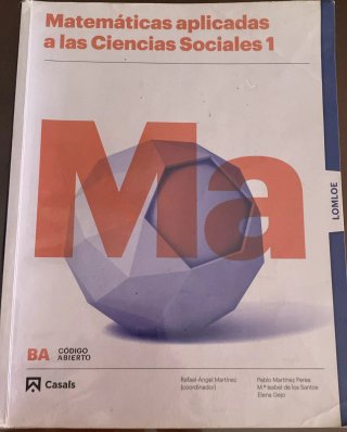 Matemáticas aplicadas a las Ciencias Sociales 1...