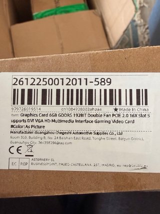 Tarjeta Gráfica GTX 550 Ti 6GB GDDR5