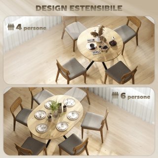 Tavolo da Pranzo Industriale per 4-6 Persone con R