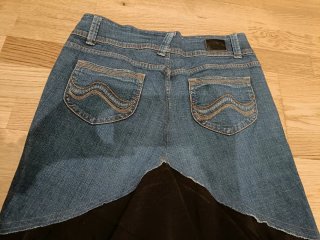 Falda vaquera combinada tipo Desigual
