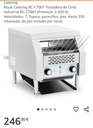 Tostadora de cinta industrial Royal
