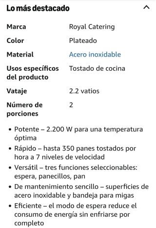 Tostadora de cinta industrial Royal