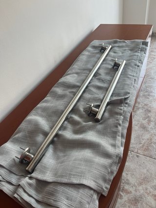 2 Barras de acero inoxidable para ducha/barandilla