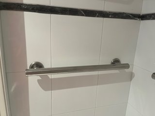2 Barras de acero inoxidable para ducha/barandilla