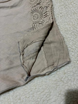 Gonna con pizzo beige taglia unica