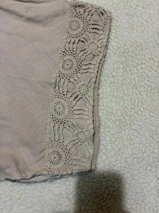 Gonna con pizzo beige taglia unica