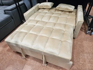 Sofá Cama Beige de 2 Plazas