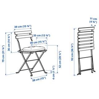 Mesa y 2 Sillas TÄRNÖ IKEA Exterior