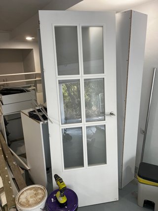Puerta 72 con cristal translúcido alta calidad