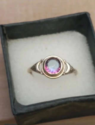 Anillo Plata Ley Cuarzo Místico Multicolor