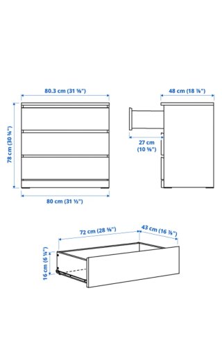 Cómoda Ikea Malm Madera