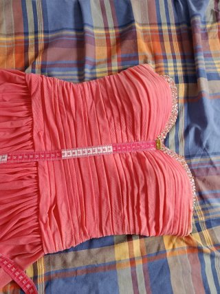 Vestido fiesta rosa palabra de honor