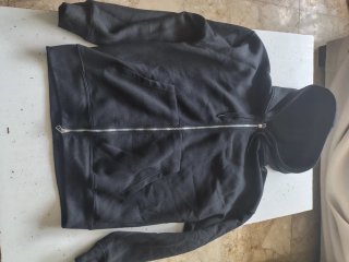 Sudadera Negra con Cremallera Pull&Bear Talla S