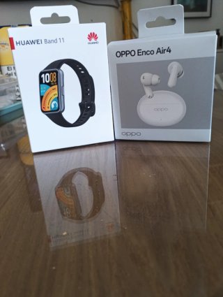 Reloj Huawei Band 11 y Auriculares Oppo Enco Air4