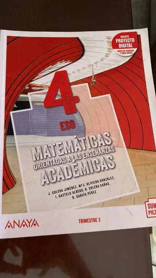 Pac libros 4eso de EF y Mates(3er Tri)