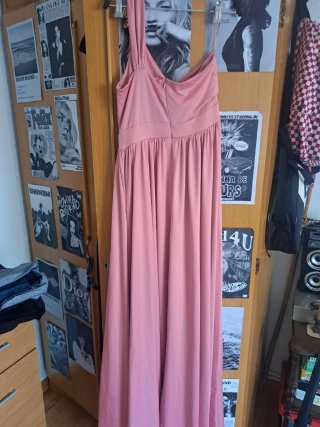 Vestido largo rosa