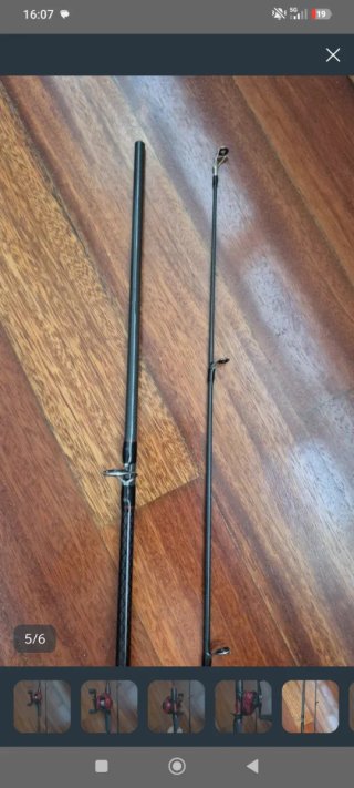 Caña de pescar con carrete de casting