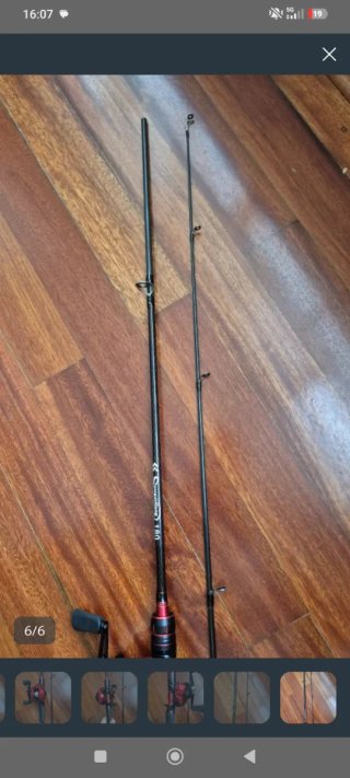 Caña de pescar con carrete de casting