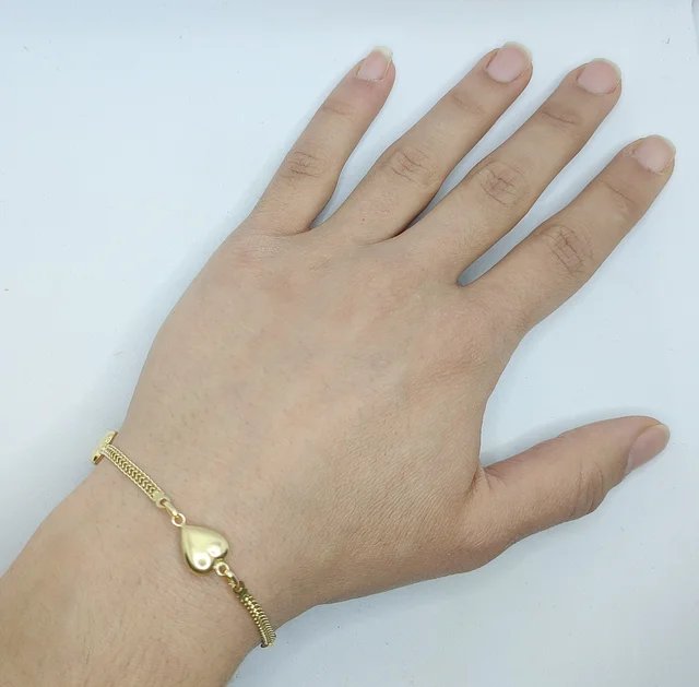 Pulsera Oro 18k Corazones 5.63g