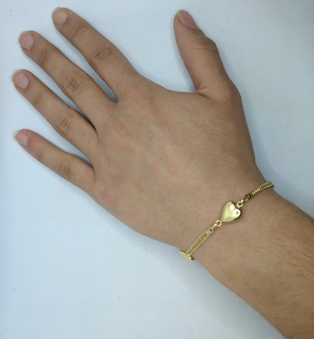 Pulsera Oro 18k Corazones 5.63g