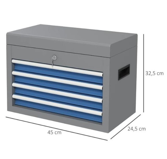 Caja Herramientas Metálica con Cerradura