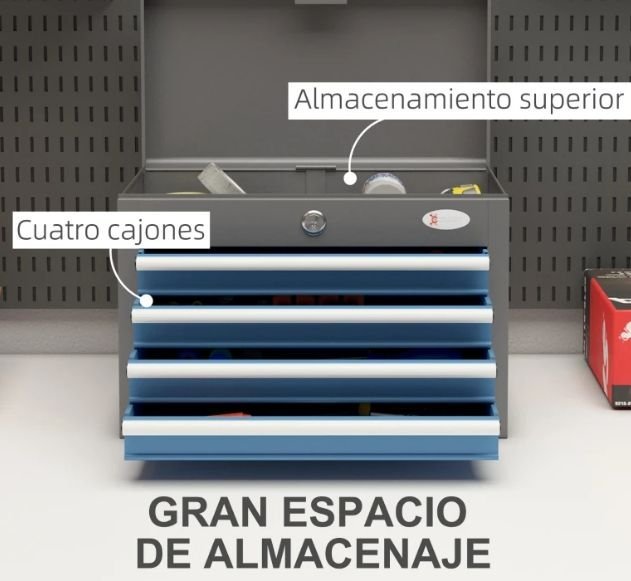 Caja Herramientas Metálica con Cerradura