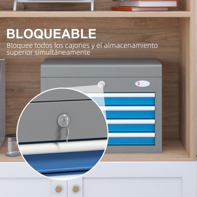 Caja Herramientas Metálica con Cerradura