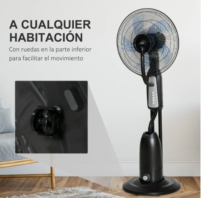 Ventilador Nebulizador Negro 90W