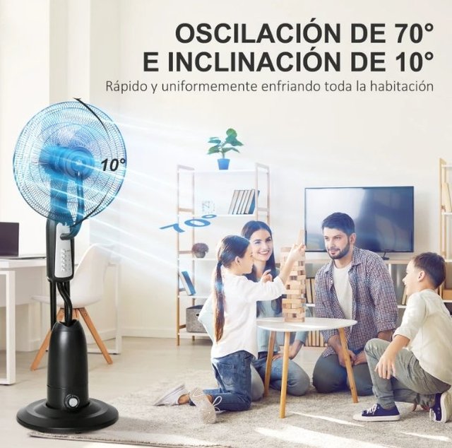 Ventilador Nebulizador Negro 90W