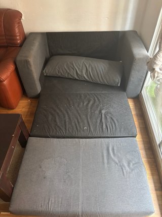 Sofá Cama Gris Tela