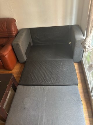 Sofá Cama Gris Tela