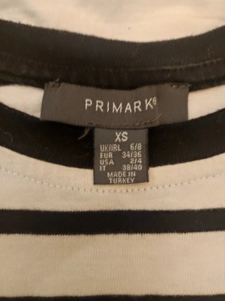 T-shirt a righe Primark oversize