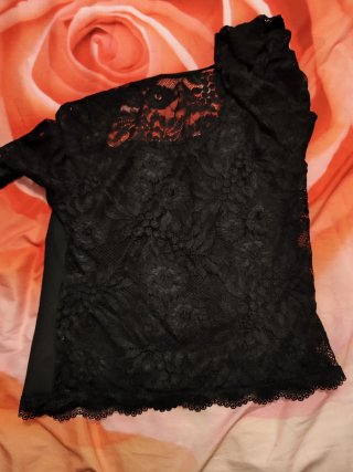 Blusa de encaje manga larga