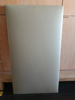 Cabecero cama individual polipiel beige 90x50