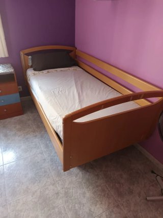 Cama articulada 90 cm madera