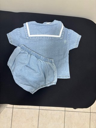 Completo jeans cotone bimba