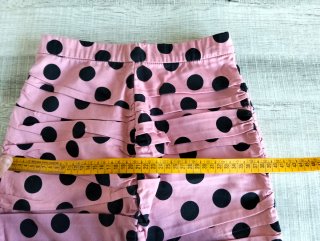 Falda Stradivarius rosa lunares XS