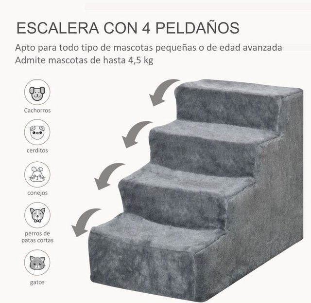 Escalera para Perros de 4 Peldaños