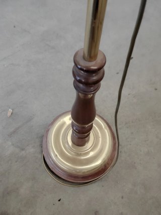 Lámpara de pie vintage madera y metal