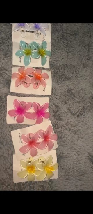 Mollette fiore set 2 colori assortiti