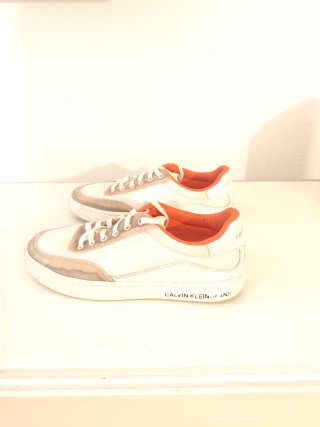 Zapatillas Calvin Klein Blancas y Naranja