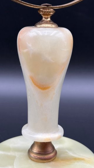 Specchio vintage onice oro bianco